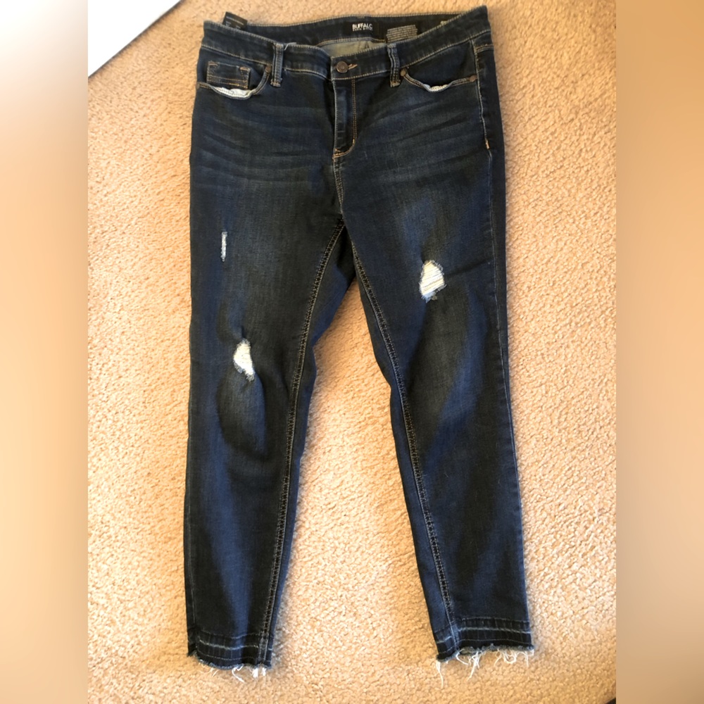 Buffalo Cropped Raw Hem Jeans sz10/30